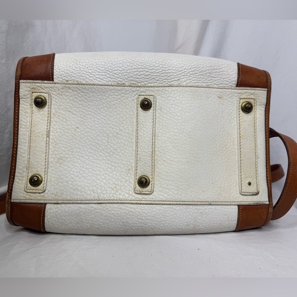 Dooney & Bourke RARE 1990's Vintage Doctor Bag Taupe/Brown Pebbled Leather - Picture 7 of 11